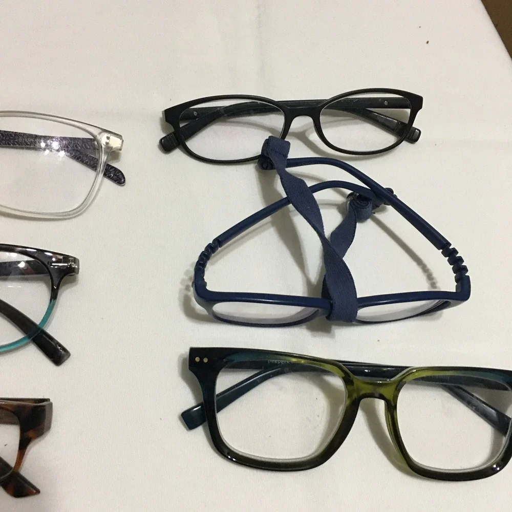 Lot of 26 Unbranded Eyeglasses Frames Unisex Mixed Multicolor Assorted Shapes